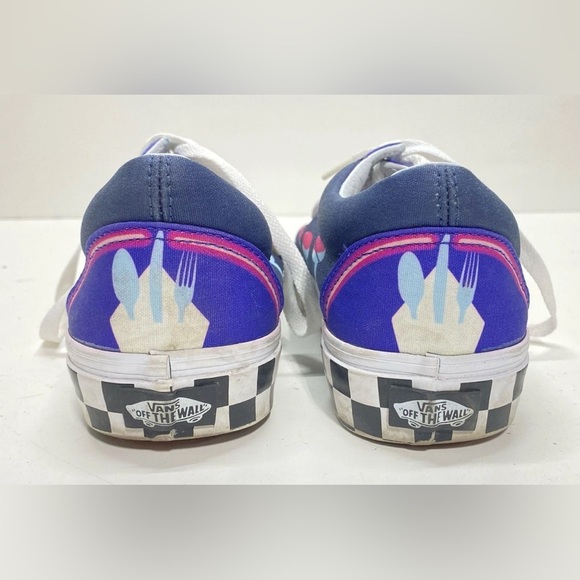 Vans Sneakers Custom Culture Diner Laces Men's 8 Women's 9.5 Hamburger Fries GUC - Picture 2 of 7